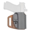 Picture of Versacarry V-Slide - Belt Slide Holster - Right Hand - Fits S&W Shield EZ - Distressed Leather and Polymer - Brown VSL211SHDEZ