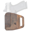 Picture of Versacarry V-Slide - Belt Slide Holster - Right Hand - Fits S&W Shield EZ - Distressed Leather and Polymer - Brown VSL211SHDEZ