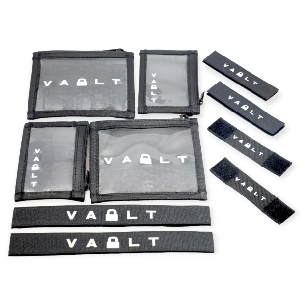 Picture of Vault Case Super Pack - Black - Includes 2 Small Pouches - 2 Large Pouches - 4 Short Elasctic Velcro Strips - 2 Long Elastic Velcro Strips VLTSUPERPACK