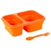 Picture of UST - Ultimate Survival Technologies FlexWare Mess Kit - Orange - Collapsible - 2.75"x8.4"x5.9" Extended - Dishwasher and Microwave Safe - Can Withstand Temperatures up to 212 degrees Fahrenheit - Reusable Fork and Spoon Combo that Fits into the Lid Included 1146792