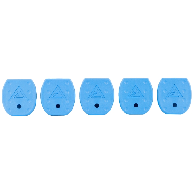 Picture of TangoDown Vickers Tactical Base Pad - For Glock - Fits 9/40/357SIG/45GAP Double Stack Magazines - Blue Color - Five Pack VTMFP-001BLU