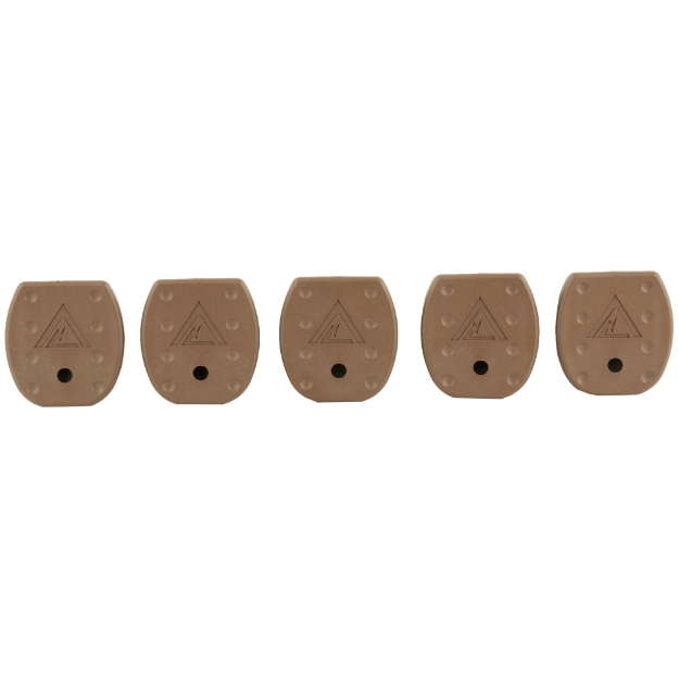 Picture of TangoDown Vickers Tactical Magazine Floor Plate - For Glock 9MM - 40S&W - 357Sig - 45GAP - Tan - Five Pack VTMFP-001BRN