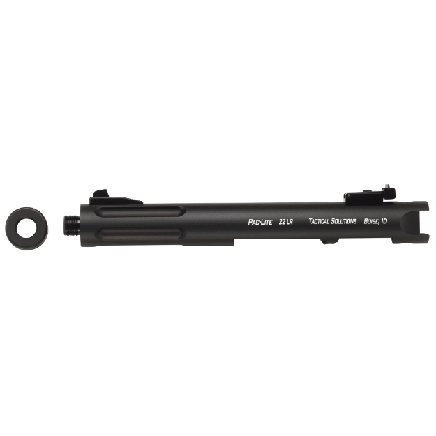 Picture of Tactical Solutions Pac-Lite - 4.5" Threaded and Fluted Barrel - Fits Ruger Mark I - II - III and 22/45 Series Pistols - Black Matte Finish PL4.5TERF-02