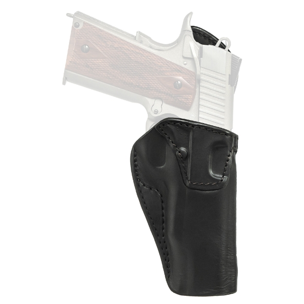 Picture of Tagua Clip On OWB - Multifit Holster - Fits Most Single Stack Subcompact Semi-automatic Pistols - Right Hand - Leather Construction - Black TX-CO-OWB-1010