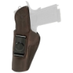 Picture of Tagua Clip On OWB - Multifit Holster - Fits Most Single Stack Subcompact Semi-automatic Pistols - Right Hand - Leather Construction - Brown TX-CO-OWB-1012