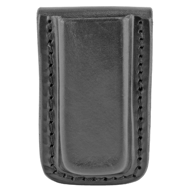 Picture of Tagua MC5 Single Mag Carrier - Fits Ruger SR9 - S&W Shield - and other 9mm Magazines - Black Leather - Ambidextrous MC5-016