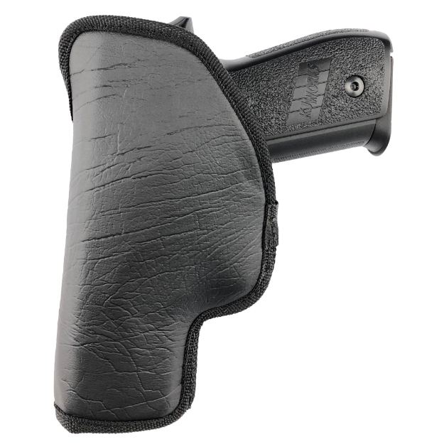 Picture of Tagua The Weightless Dual Clip - IWB - Multifit Holster - Fits Most Small Frame Handguns - Ambidextrous - Eco Leather Construction - Black TWHS-DC-001