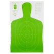 Picture of Action Target B-27E High Visibility Target - Fluorescent Green - Silhouette Cut Off Below Ring 7 - 23"x35" - 100 Per Box B-27E-LGR-100