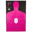 Picture of Action Target B-27E Shoot For The Cure Breast Cancer Target - Pink Silhouette Cut Off Below Ring 7 - 23"x35" - 100 Per Box B-27E-NPT-100