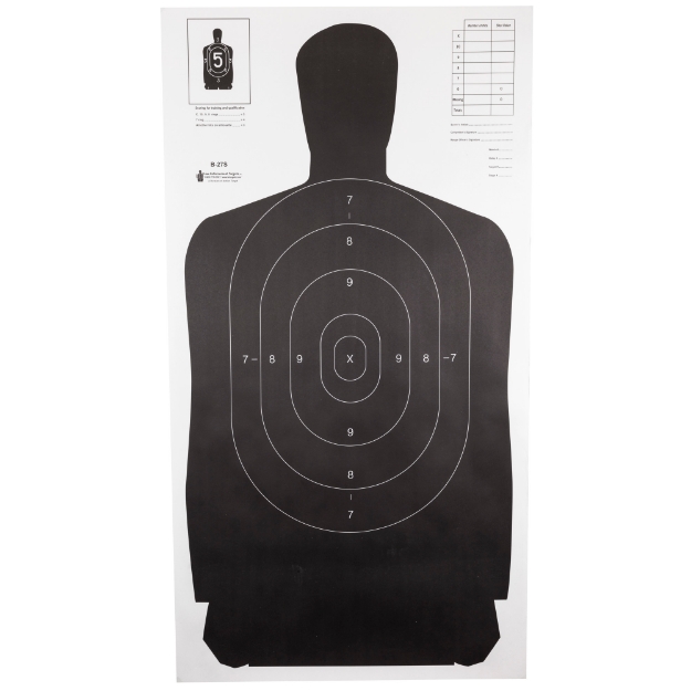 Picture of Action Target B-27S Standard Target - Full Size Black Silhouette - 24"x45" - 100 Per Box B-27SBLACK-100