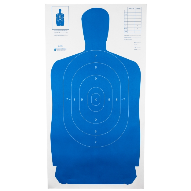 Picture of Action Target B-27S Standard Target - Full Size Blue Silhouette - 24"x45" - 100 Per Box B-27SBLUE-100