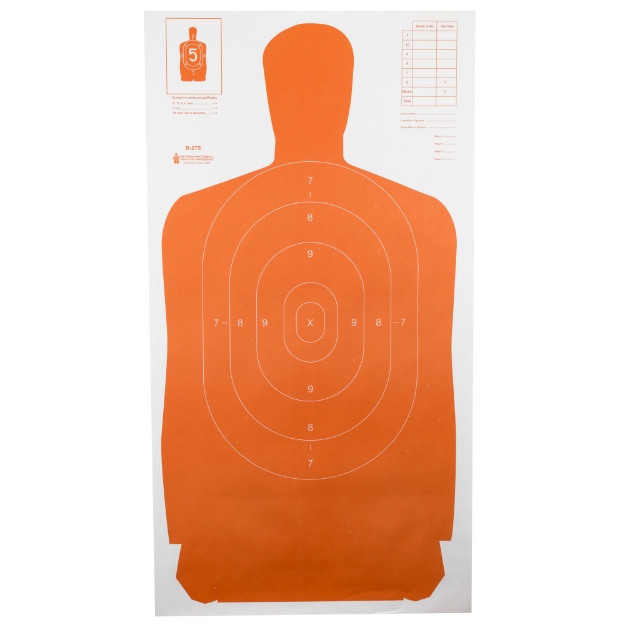 Picture of Action Target B-27S Standard Target - Full Size Orange Silhouette - 24"x45" - 100 Per Box B-27SORANGE-100