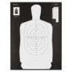 Picture of Action Target B-34R Reverse Qualification Target - 25 Yard Reduction Of B-27 - Ivory Police Silhouette With Black Background - 17.5"x23" - 100 Per Box B-34R-100