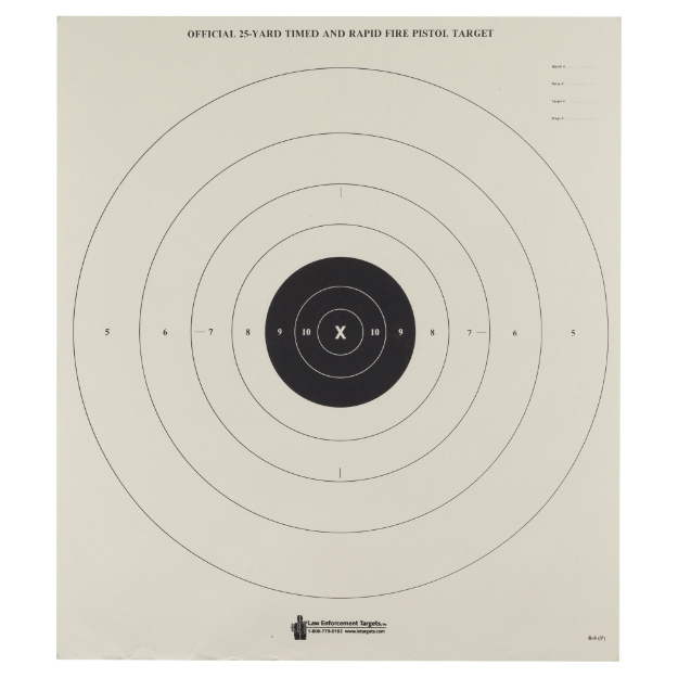 Picture of Action Target B-8 Timed And Rapid Fire Target - Black Bull's-Eye - 21"x24" - 100 Per Box B-8-100