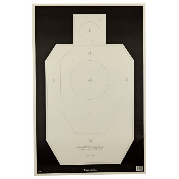 Picture of Action Target IDPA-P - Officially Licensed IDPA Practice Target - Black/White - 23"x35" - 100 Per Box IDPA-P-100