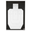 Picture of Action Target IPSC/PBKB - Unofficial IPSC Practice Target - High Visibility Black Background On White Paper - 23"x35" - 100 Per Box IPSC-PBKB-100