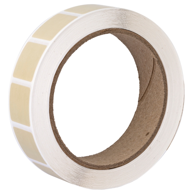 Picture of Action Target PAST/BUFF - Target Pasters - 7/8" Square Bullet Hole Repair Paster - Buff - 1000 Per Roll PAST/BUFF