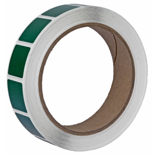 Picture of Action Target PAST/GR - Target Pasters - 7/8" Square Bullet Hole Repair Paster - Green - 1000 Per Roll PAST/GR