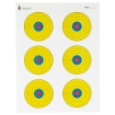 Picture of Action Target Action Target - PR-BE6 - High Visibility Fluorescent Yellow - 6 Bull's-Eye Target - Blue/Red/Yellow - 17.5"x23" - 100 Per Box PR-BE6-100