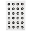 Picture of Action Target VB-24 - Command Training Target - Military 3" Numbered Circles - Numbered 1 Thru 24 - Black - 23"x35" - 100 Per Box VB-24-100