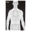 Picture of Action Target VTAC-P - Viking Tactics Double Sided Advanced Training Target - Marksmanship Side Has 4 SR-1C Bulls-Eye Target w/1" Square Sighting Grid - Silhouette Side w/Visible Skeleton - Black/White - 23"x35" - 100 Per Box VTAC-P-100