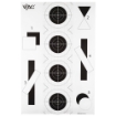 Picture of Action Target VTAC-P - Viking Tactics Double Sided Advanced Training Target - Marksmanship Side Has 4 SR-1C Bulls-Eye Target w/1" Square Sighting Grid - Silhouette Side w/Visible Skeleton - Black/White - 23"x35" - 100 Per Box VTAC-P-100