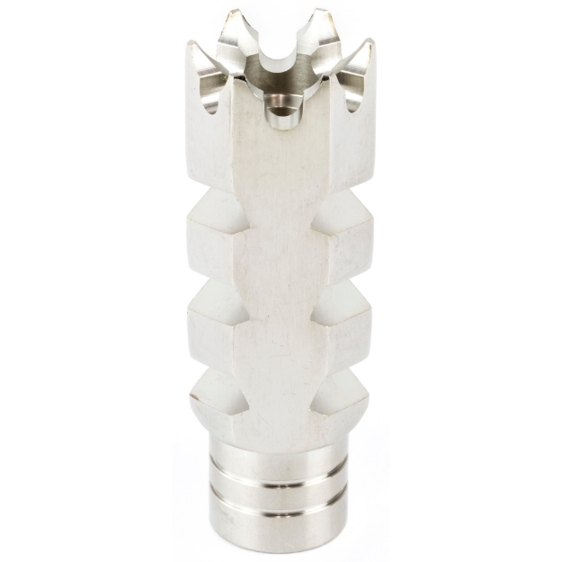 Picture of ATI Outdoors Shark Muzzle Brake - 1/2-28 Thread With Crush Washer - Fits AR-15 - Stainless Steel A.5.10.2252