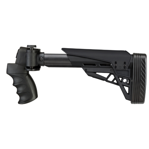 Picture of ATI Outdoors TactLite - Stock - Fits Most Maverick 88 - Mossberg 500/535/590/835 - Remington 870 - American Tactical MB3 - and Winchester 1200/1300 12 GA Pump-Shotguns - 12 Gauge - Adjustable Side Folding Shotgun Stock with Scorpion Recoil System - Black Finish B.1.10.1135