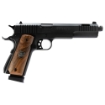 Picture of American Precision Firearms Prismatic - Dueller - 1911 - Semi-automatic - Single Action - Double Barrel - Steel Framed Pistol - 45ACP - 5" Barrels - Matte Finish - Black - Wood Grips - 7+7 Rounds - 2 Magazines AFDP-45-BK-14