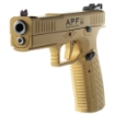 Picture of American Precision Firearms Strike One - Ergal - Semi-automatic - Striker Fired - Full Size - Aluminum Frame Pistol - 9MM - 5" Barrel - No Manual Safety - Brushed Finish - Gold - Fiber Optic Front Sight with Adjustable Rear - Optic Ready - 10 Rounds - 2 Magazines AFS1E-9-GD-10-OR