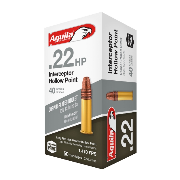 Picture of Aguila Ammunition Rimfire - Interceptor - 22LR - 40Gr - Hollow Point - 50 Round Box 1B220321