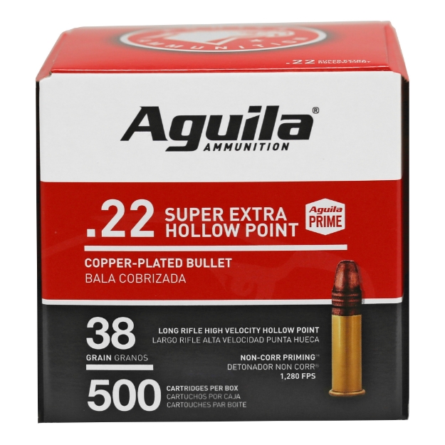 Picture of Aguila Ammunition Rimfire - 22 LR - 38Gr - Hollow Point - Hi-Velocity - 500 Round Box 1B221118