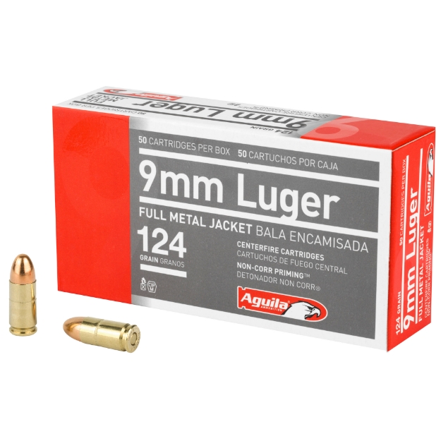 Picture of Aguila Ammunition Pistol - 9MM - 124 Grain - Full Metal Jacket - 50 Round Box 1E092110