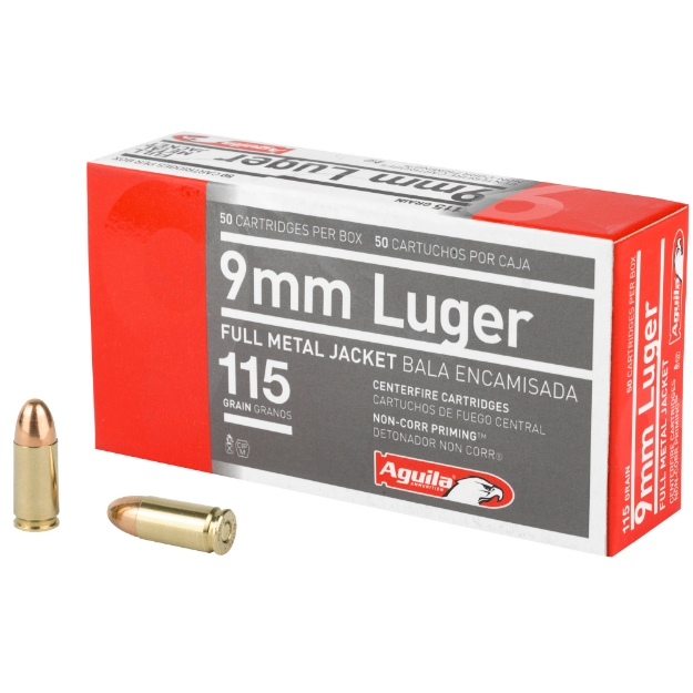 Picture of Aguila Ammunition Pistol - 9MM - 115 Grain - Full Metal Jacket - 50 Round Box 1E097704