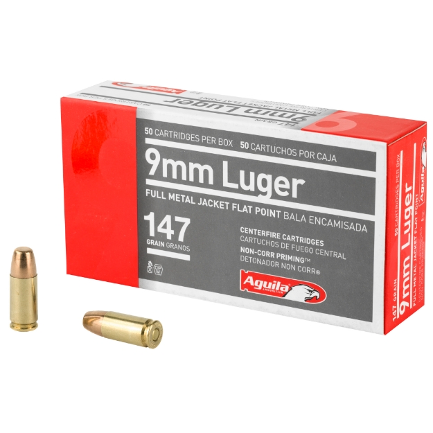 Picture of Aguila Ammunition 9MM - 147 Grain - Full Metal Jacket Flat Point - 50 Round Box 1E097719