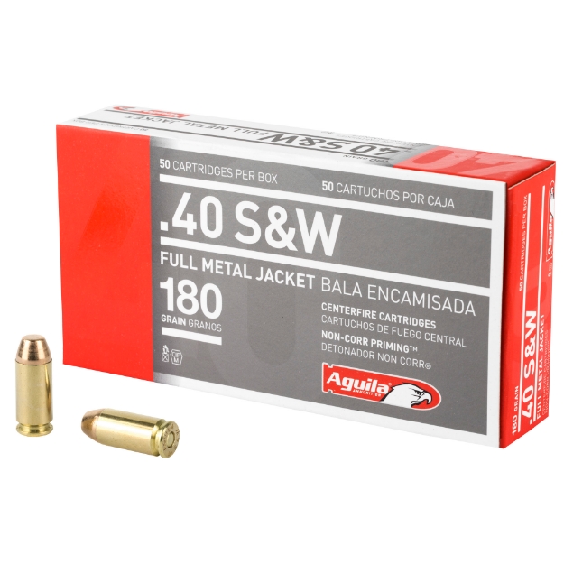 Picture of Aguila Ammunition Pistol - 40 S&W - 180 Grain - Full Metal Jacket - 50 Round Box 1E402110