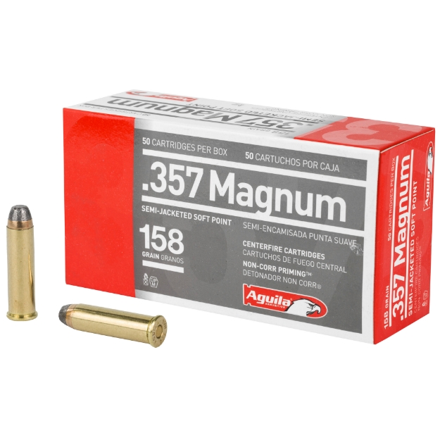 Picture of Aguila Ammunition Pistol - 357 Mag - 158 Grain - Semi Jacketed Soft Point - 50 Round Box 1E572823