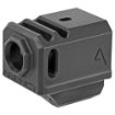 Picture of Agency Arms Gen4 Compensator - Features two chamber design-2 vertical ports and 2 side venting ports - Front sight hole - Two set screws with an Allen Wrench and a vial of Rockset are included in package - Compatible with the Glock 17/19/34 - Standard 1/2 x 28 thread pitch - Black finish 417-4-BLK