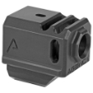 Picture of Agency Arms Gen4 Compensator - Features two chamber design-2 vertical ports and 2 side venting ports - Front sight hole - Two set screws with an Allen Wrench and a vial of Rockset are included in package - Compatible with the Glock 17/19/34 - Standard 1/2 x 28 thread pitch - Black finish 417-4-BLK