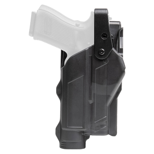 Picture of Rapid Force Rapid Force Duty Holster - Outside the Waistband Holster - Level 3 Retention - Fits Glock 17/31/47/22 (Will Not Fit Gen 5 G22) with Light - Low Ride - Right Hand - Polymer - Black RFS-0601-R-MB-33-D