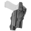 Picture of Rapid Force Rapid Force Duty Holster - Outside the Waistband Holster - Level 3 Retention - Fits Sig P320 with Light and Red Dot Sight - Mid Ride - Right Hand - Basket Weave Finish - Polymer - Black RFS-0691-R-BB-100-D