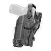 Picture of Rapid Force Rapid Force Duty Holster - Outside the Waistband Holster - Level 3 Retention - Fits Sig P320 Fullsize with Light - Mid Ride - Right Hand - Polymer - Black RFS-0691-R-MB-9-D