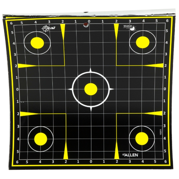 Picture of Allen EZ AIM Adhesive - Sight Grid - 12.5" - 30 Pack - Black/Chartreuse 15221-30