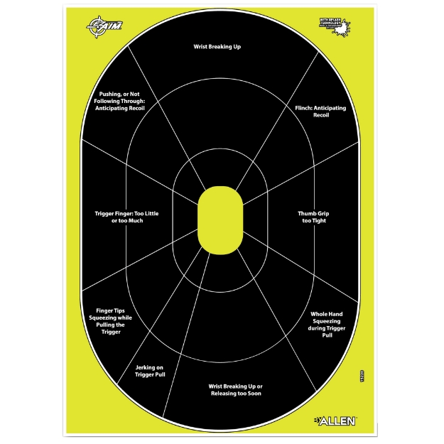 Picture of Allen EZ AIM Non-Adhesive - Handgun Trainer - 12"x18" - 8 Pack 15220