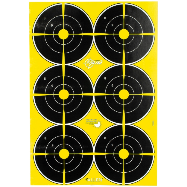 Picture of Allen EZ-AIM Non-Adhesive Splash 12" X 18" - 6" Bullseye - 8 Pack 15355