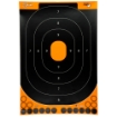 Picture of Allen EZ AIM Adhesive - Handgun Trainer - 12" x 18" - 5 Pack - Black/Orange 15501