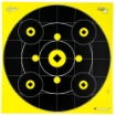 Picture of Allen EZ AIM Adhesive - Bullseye - 12" x 12" - 12 Pack - Black/Chartreuse 15577