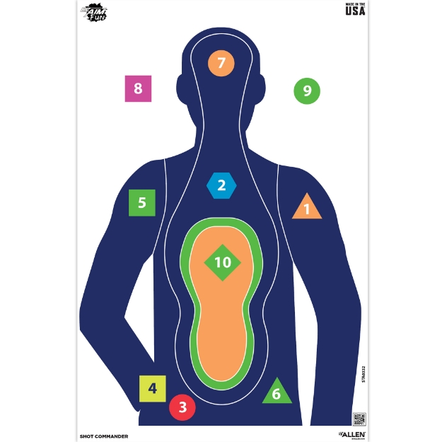 Picture of Allen Shot Commander EZ Aim - Paper Targets - 3 Pack - 23"X35" - Assorted Colors 15654