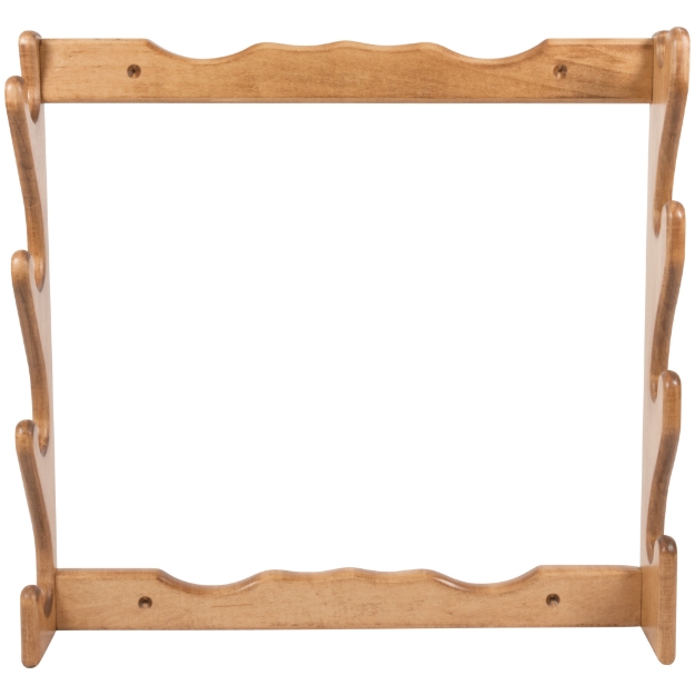 Picture of Allen Four Gun Wooden Wall Rack - Solid Wood Construction - 24.5"X24.5"x4.25" - Natural Finish 18550