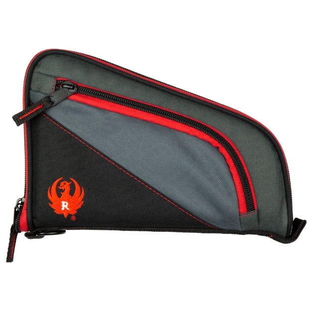 Picture of Allen Tuscan Ruger Branded - Pistol Case - 10" Long - Nylon Construction - Matte Finish - Black and Gray with Red Accents 27401